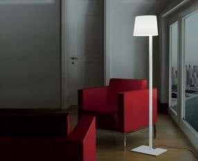 MARLOWE TR Lampa Podłogowa z czerwonym przewodem Leucos 
