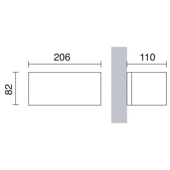 Lampa zewnętrzna 157D-L01G9B-02 Isora Up Down Novolux 