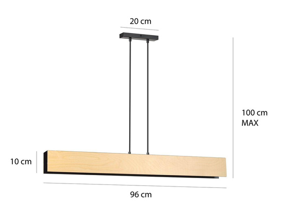 Wisząca lampa CARLO 4 BLACK czarny (610/4) - Emibig