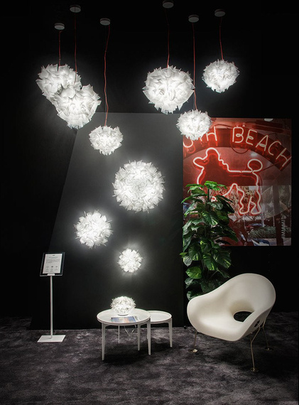 Żyrandol włoski Slamp Veli Couture średnica 60 cm z kablem transparentnym