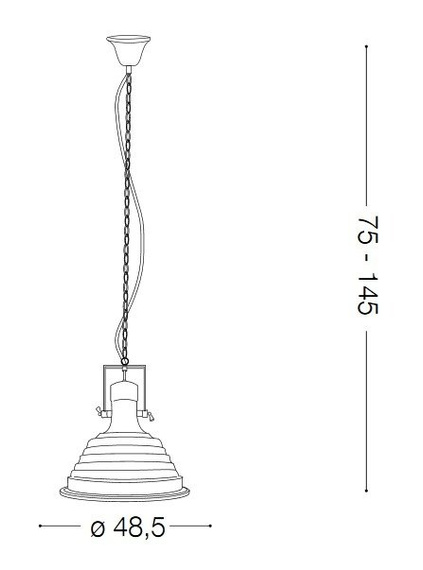 Zwis FISHERMAN SP1 125824 chrom Ideal Lux