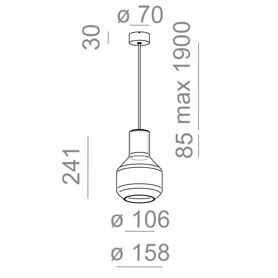 AQform Lampa Wisząca Modern Glass Barrel 50531-0000-U8-PH-13