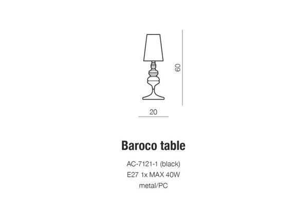 Baroco AC-7121-1 Azzardo Lampka