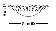 CORTINA LS Q/221 Plafon Sillux  bursztynowy 60 cm