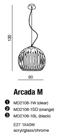 Lampa Azzardo Arcada M AZ0482 Orange