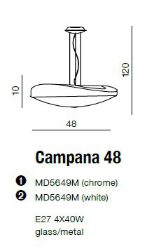 Lampa Azzardo CAMPANA 48 Biała AZ0566