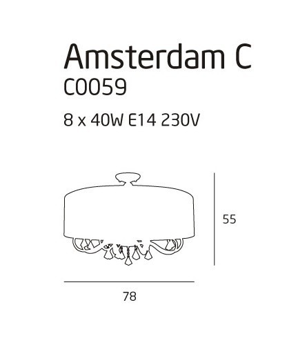 Plafon MaxLight AMSTERDAM C0059